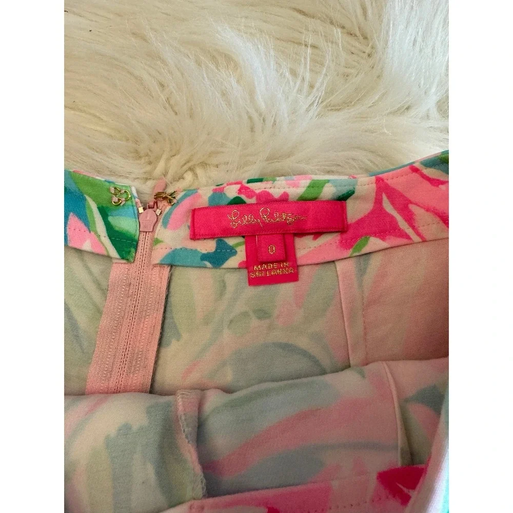 Pulitzer Lilly Pulitzer Pink‎ Green Skort size 0 EUC